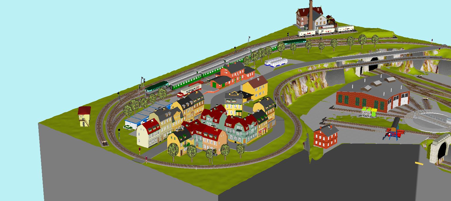 Kolejiště v 26 - detail Terezkov s továrnou