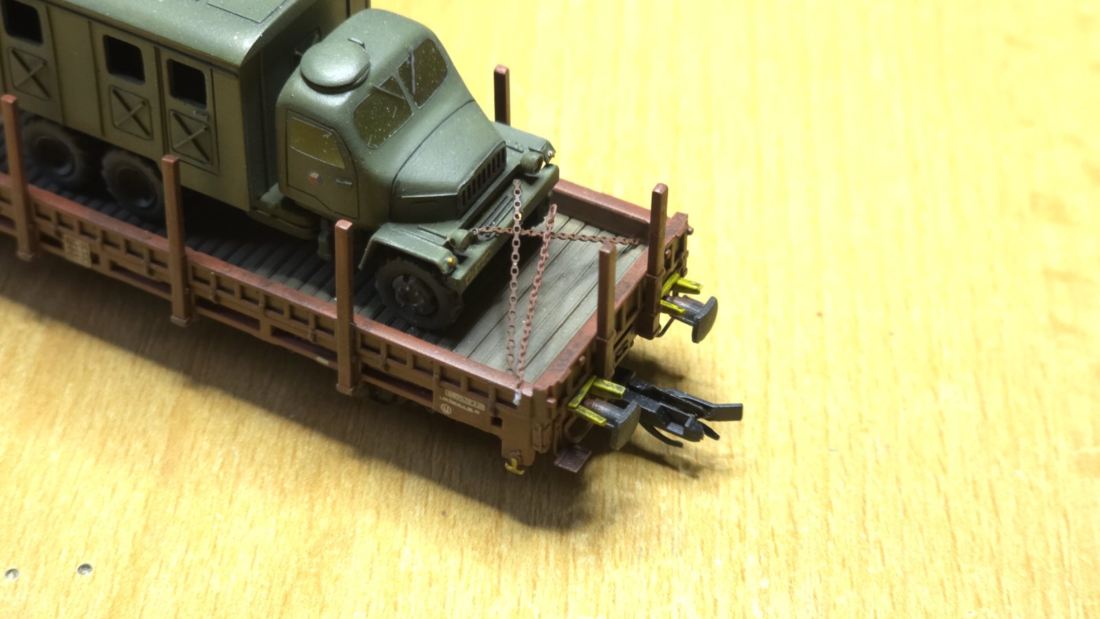 Kbkks s V3S - rozdíl mezi leptaným a 3D tištěným řetězem
